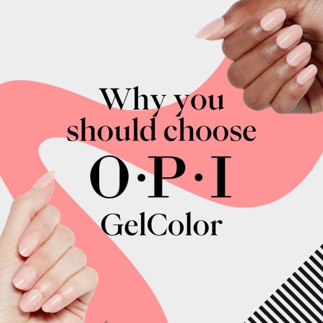 Blog title with image of hands wearing OPI GelColor in Bubble Bath