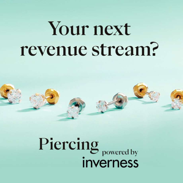 A selection of stud earrings with the blog title as text