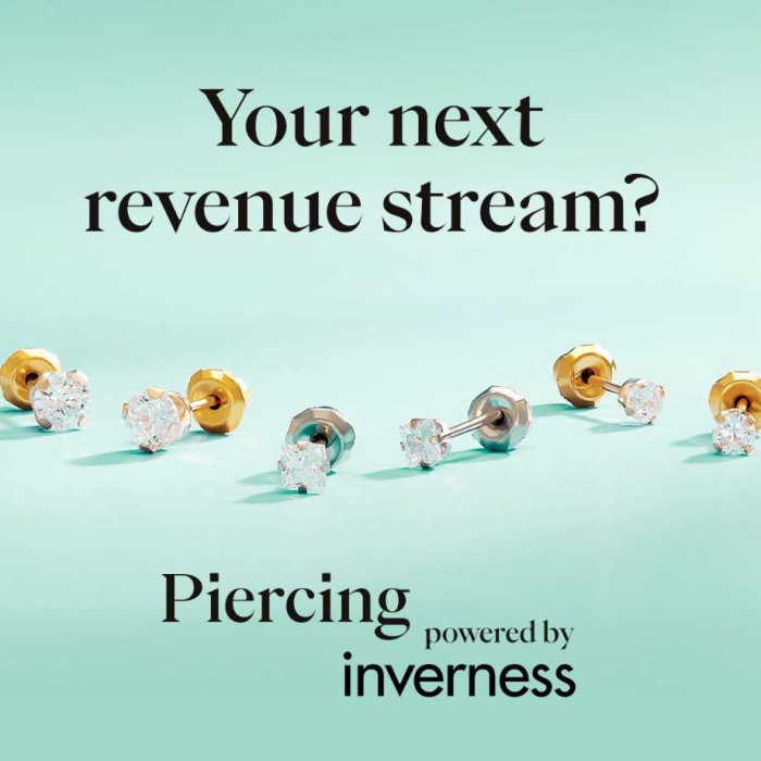 A selection of stud earrings with the blog title as text