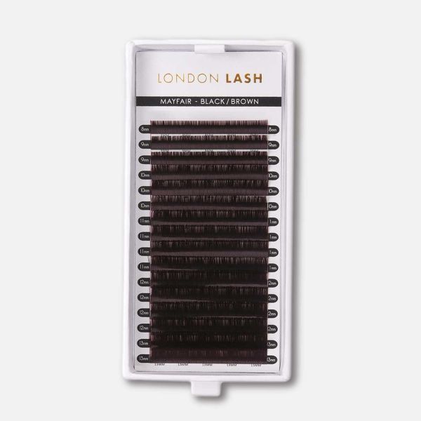 London Lash Black Brown Faux Mink Lash Extensions 0.15mm Nouveau Beauty
