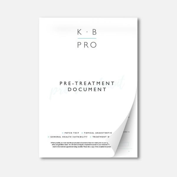 K.B Pro Pre-treatment Booklet Nouveau Beauty