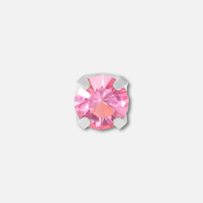 Inverness Ear Piercing Cassette Stainless Steel 3mm Rose Crystal Nouveau Beauty