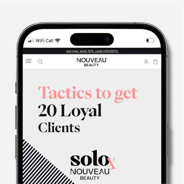 Tactics to Get 20 Loyal Clients Training Course Nouveau Beauty
