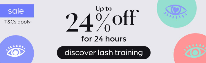 24% off lash training